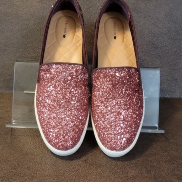 Birdies Special Edition "The Swift" Pink Rose Sparkle Slip On Sneakers - Picture 8 of 13